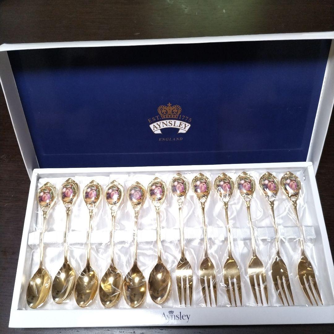 Aynsley オーチャードゴールドカトラリーセット 12本