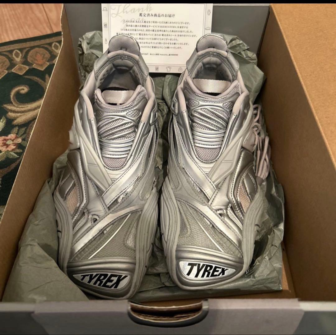 BALENCIAGA TYREX シルバー スニーカー 42