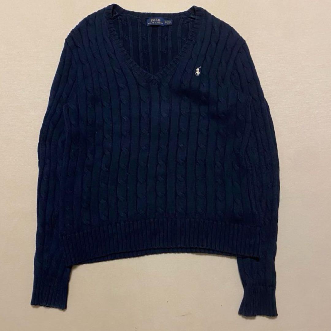 POLO RALPH LAUREN ポロ ラルフローレン ケーブルニット 紺