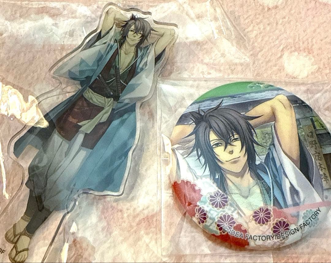 薄桜鬼　日野　沖田　アクリルスタンド　缶バッジ　2点セット