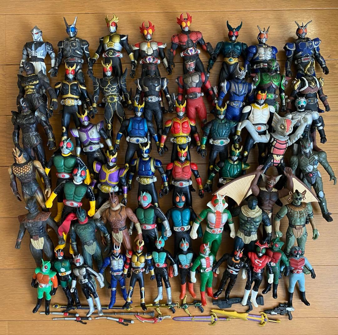 ※作業中公開【中古品・ジャンク品】仮面ライダーソフビフィギュア セット売り