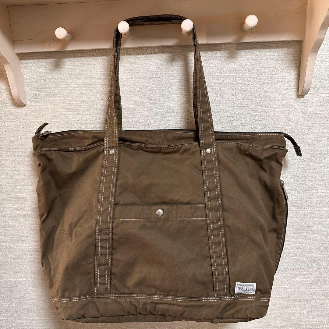 Porter トートバッグ　カーキ
