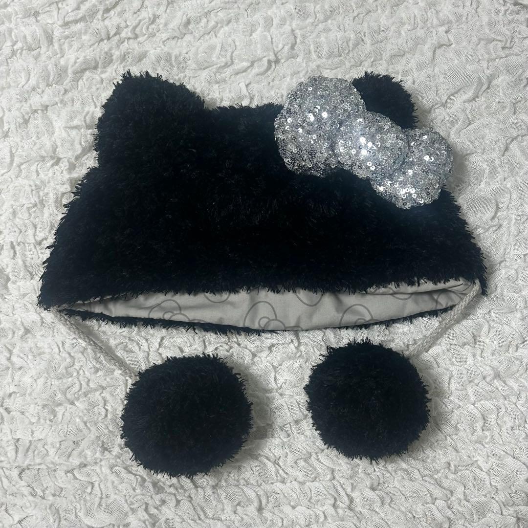 USJ ユニバ ハローキティー キティちゃん ファンキャップ 黒 - メルカリ