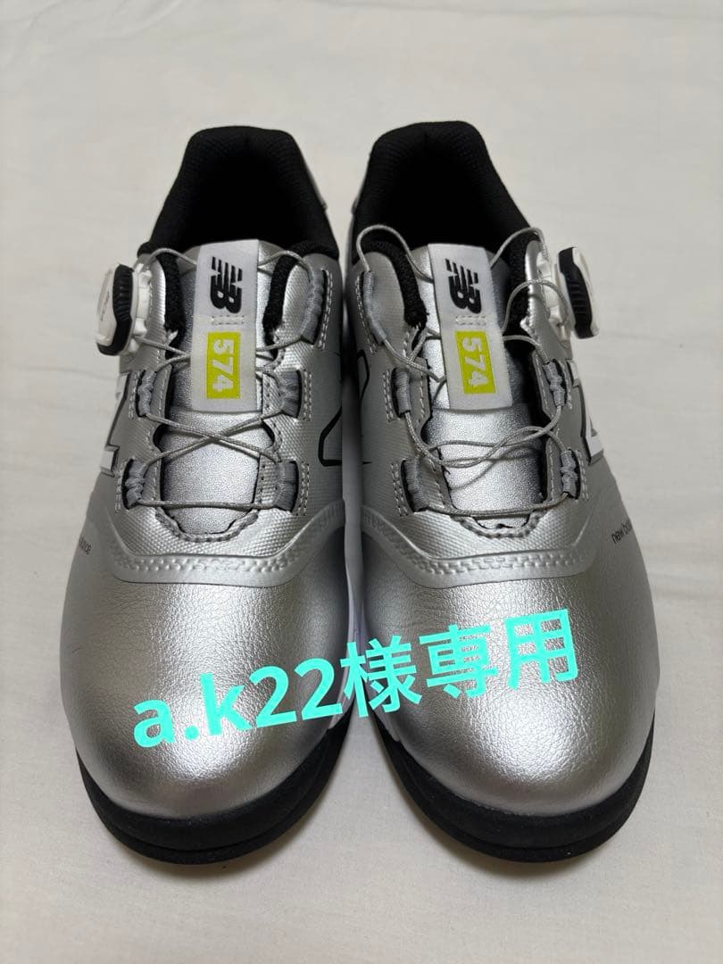 New Balance 574 ゴルフシューズ シルバー 女性用