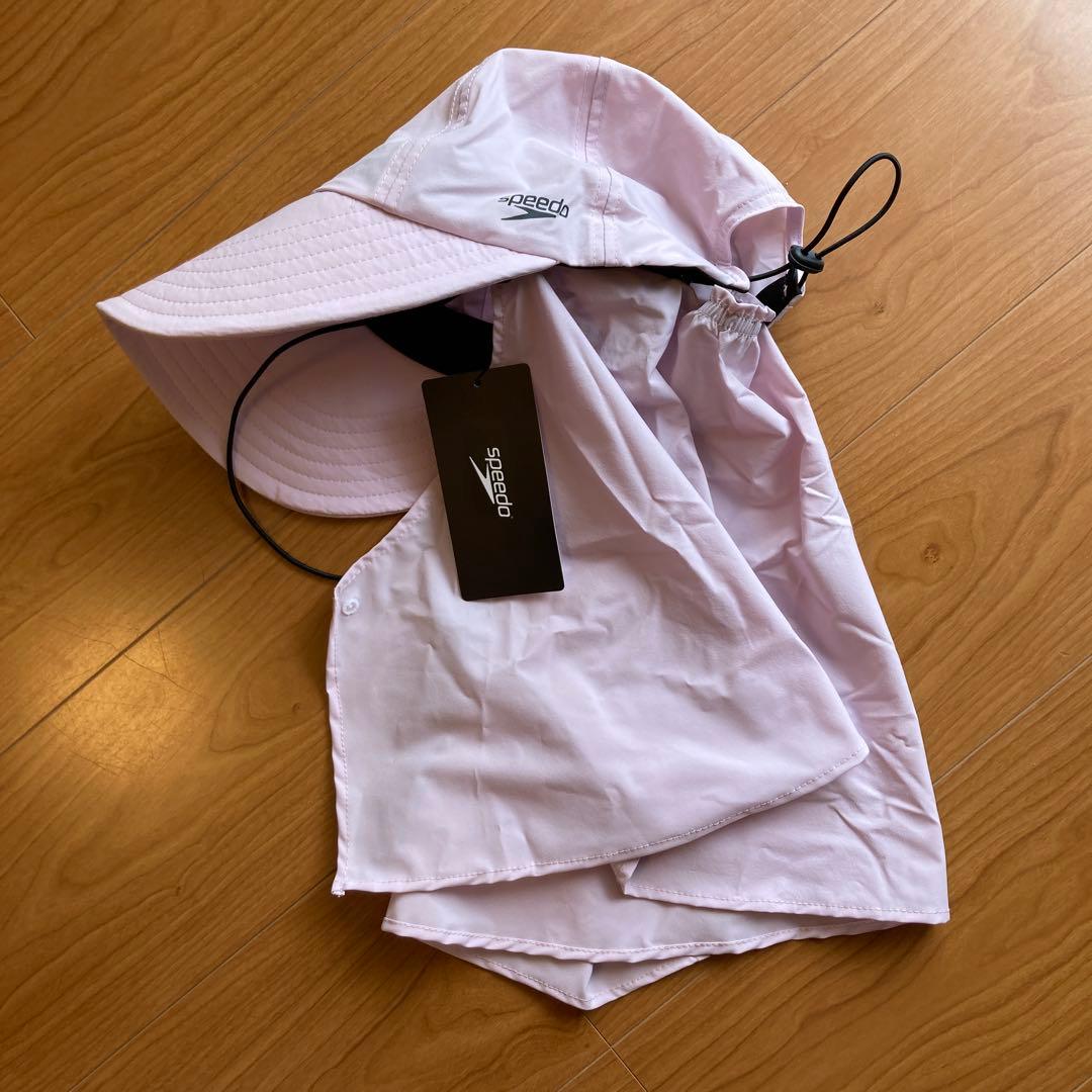 Speedo アダムエロペ　ピンク サンバイザー付きキャップ