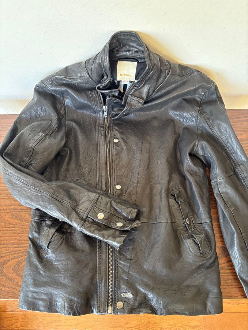 DIESEL ライダースレザージャケット M 黒　革ジャン