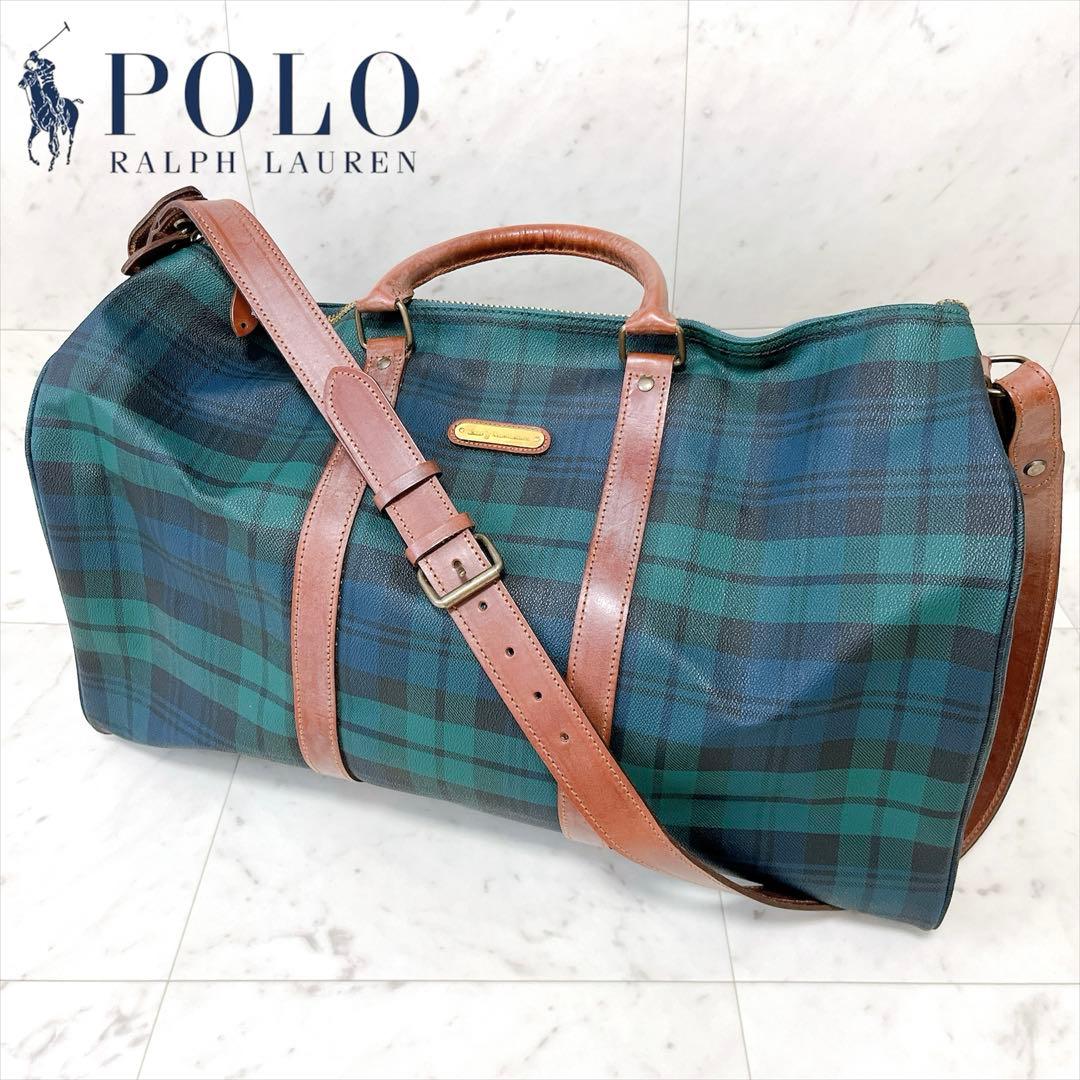 新品未使用✨ポロラルフローレン ボストンバッグ PVC レザー 2way 旅行