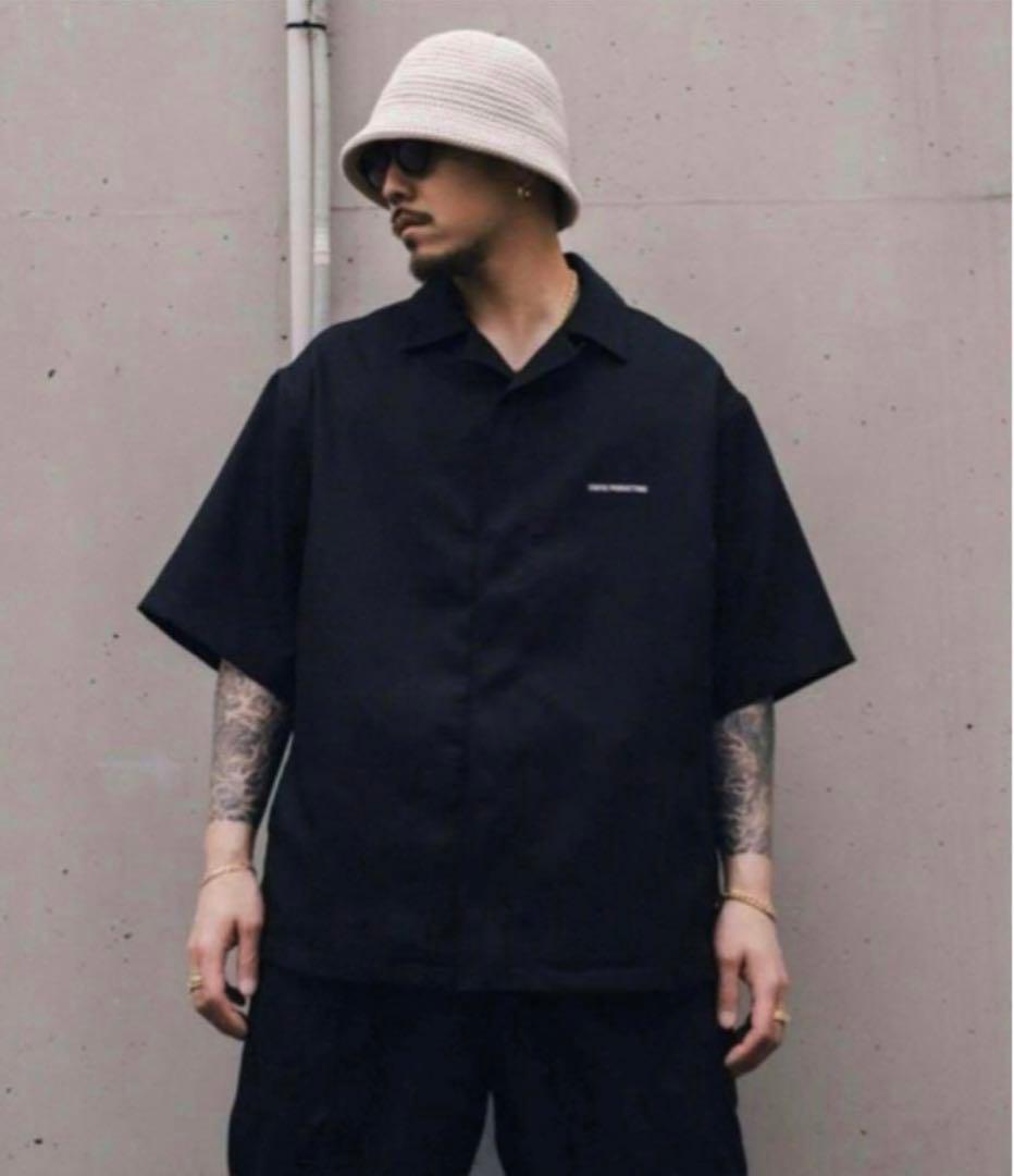 polyester twill fly front s/s shirt - メルカリ