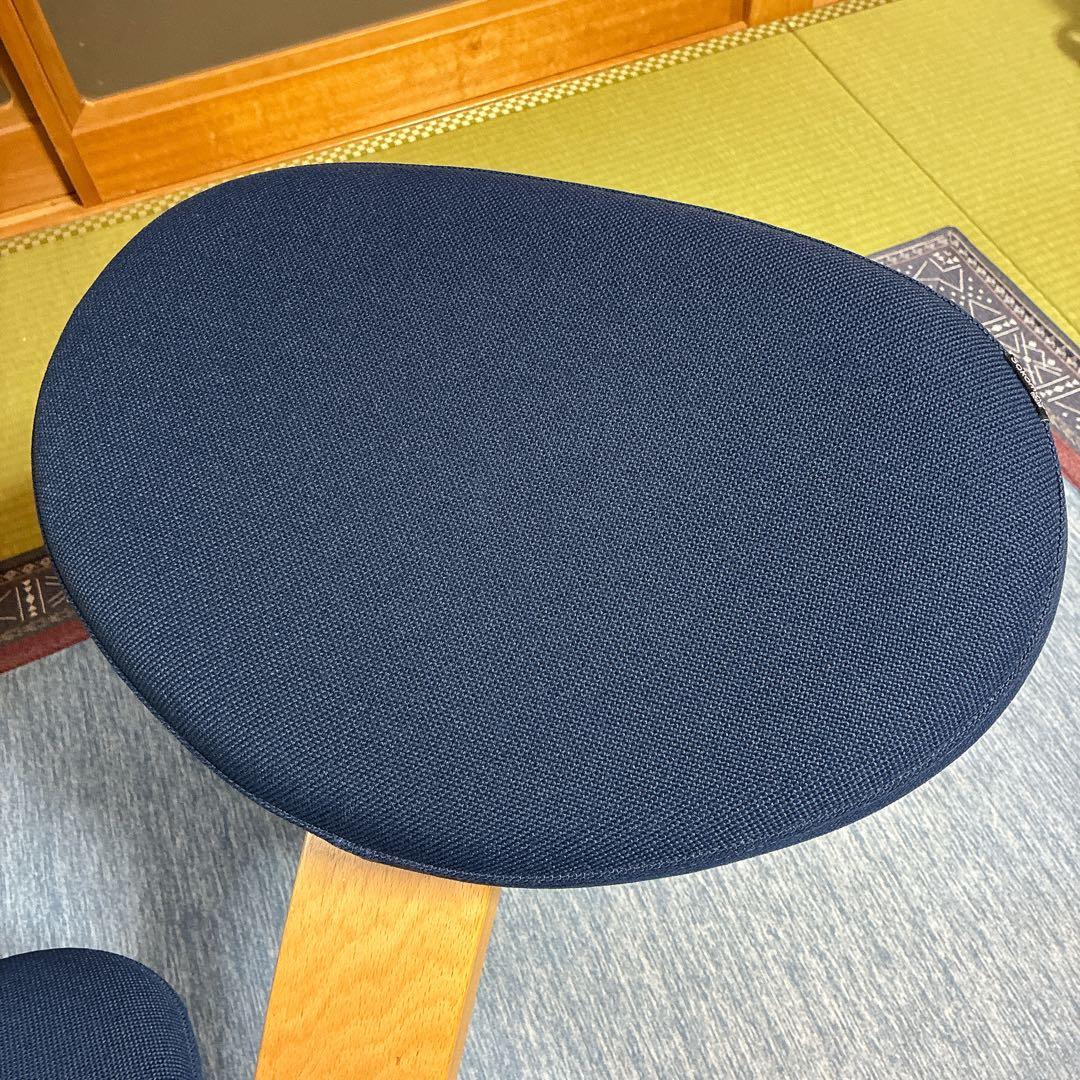 良品】サカモトハウス バランスチェアイージー ネイビー カバー付き