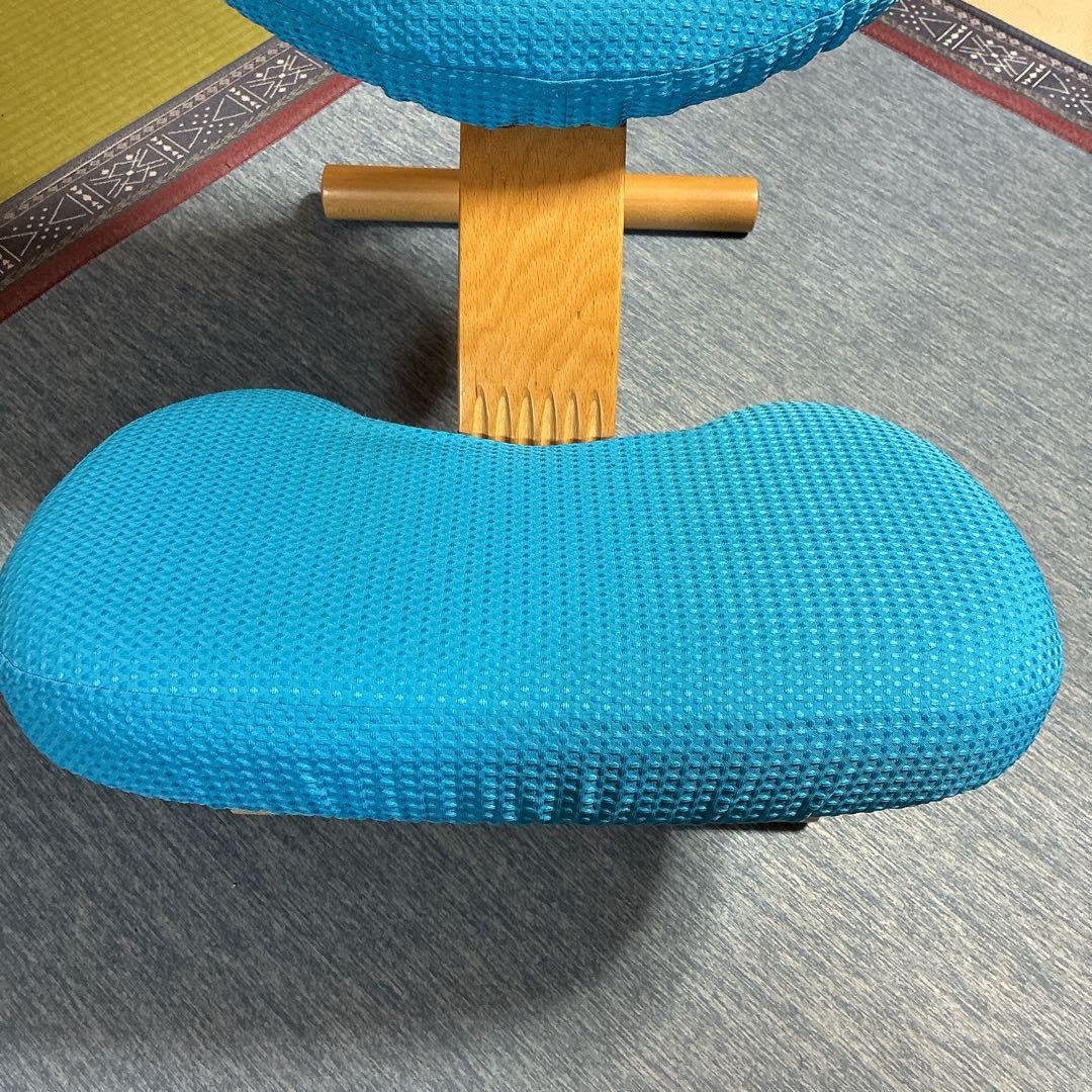 良品】サカモトハウス バランスチェアイージー ネイビー カバー付き