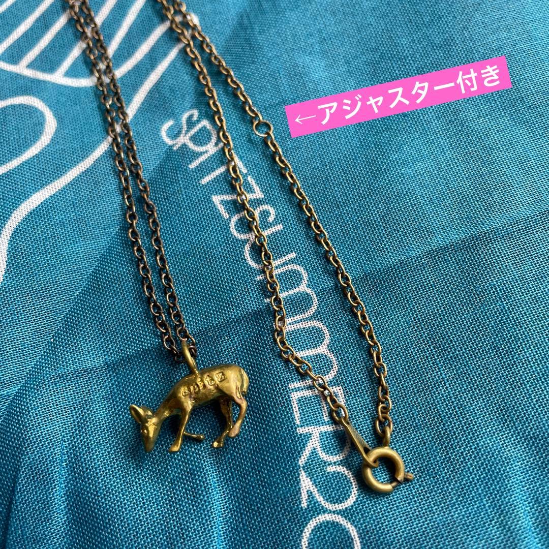 シリアルナンバー付☆ バンビ 鹿 ネックレス バッジ ILA SPITZスピッツ