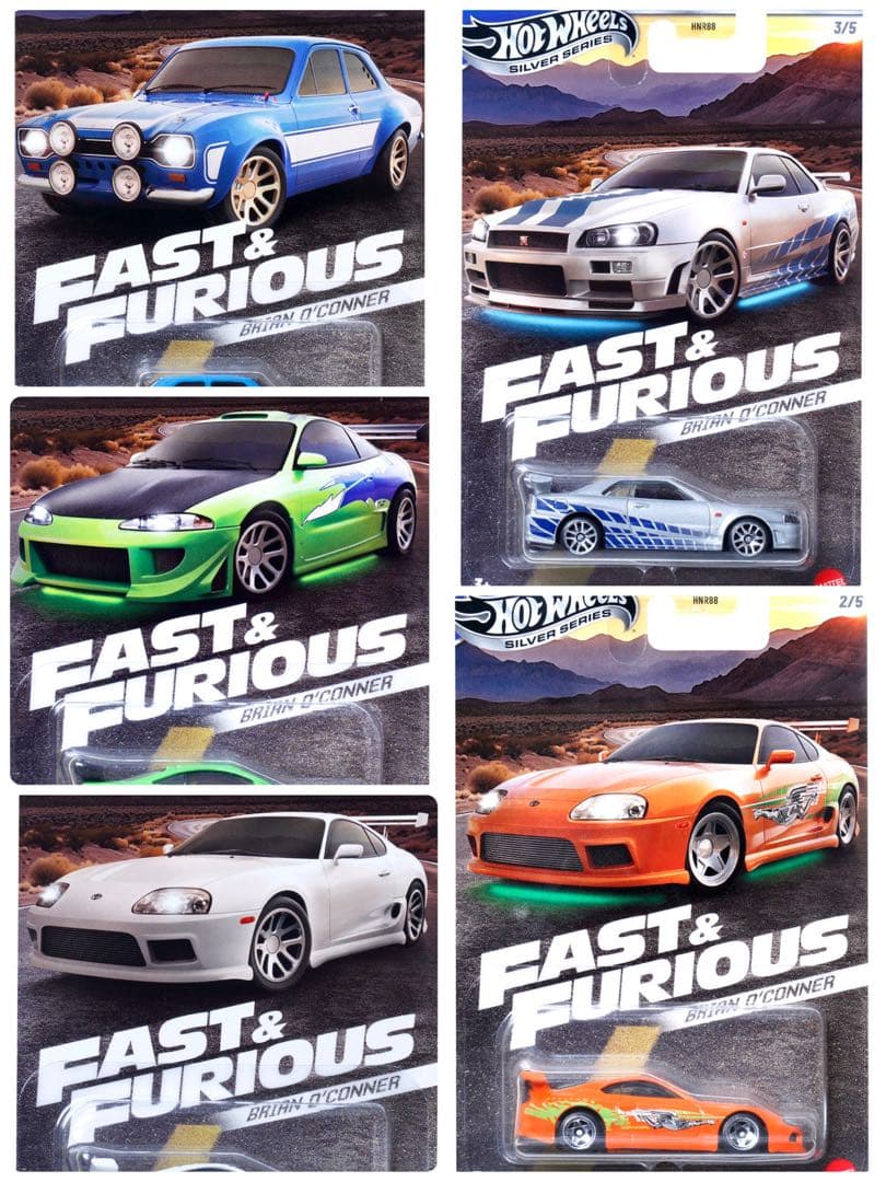 ホットウィール (5点)ワイルドスピード ♯ブライアン