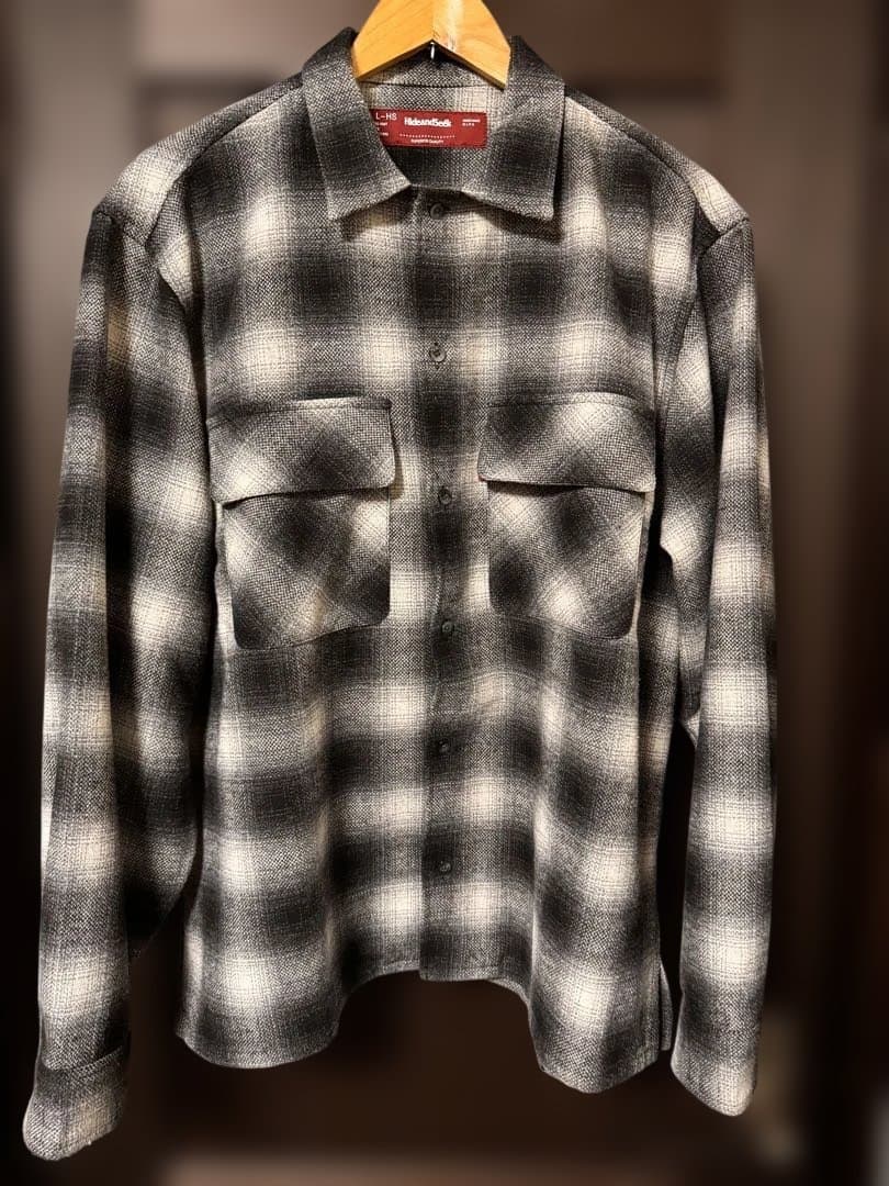 e*0様 hide and seek オンブレ　チェック　シャツ　ハイドアンドシ