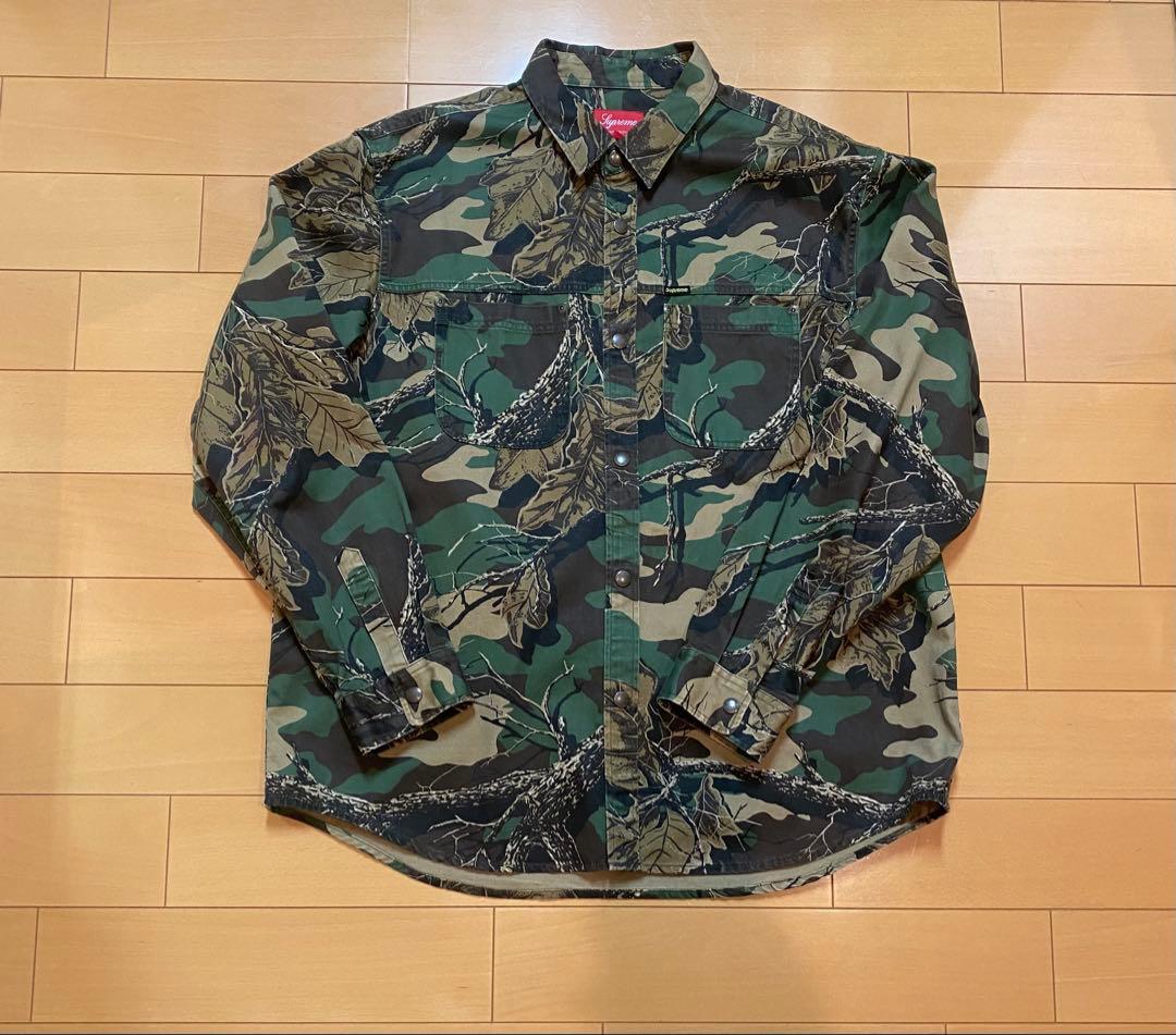 トップス Supreme Snap Work Shirt Woodland Camo