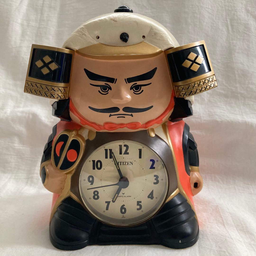 シチズン 信玄くん 目覚まし時計 おしゃべり 昭和レトロ 時計 CITIZEN