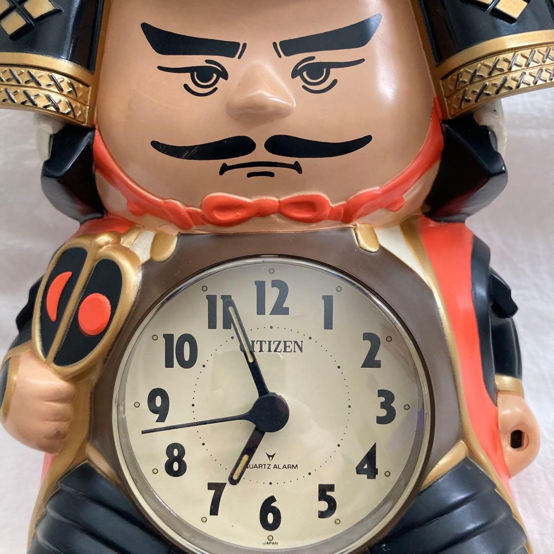 シチズン 信玄くん 目覚まし時計 おしゃべり 昭和レトロ 時計 CITIZEN