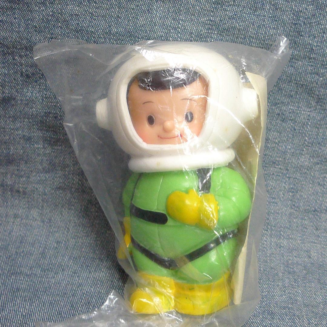 y551■こくぎん こくちゃん ソフビ 貯金箱 國民相互銀行◇宇宙飛行士 宇宙飛行士 貯金箱 | space products