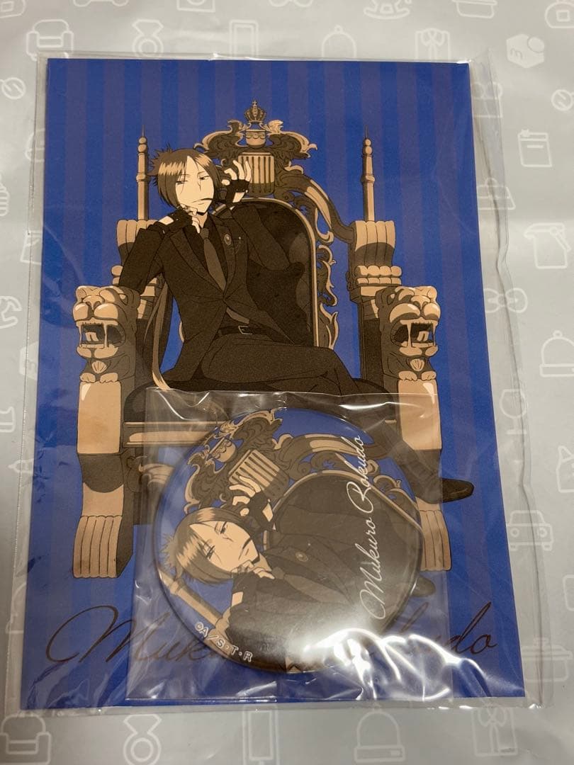 家庭教師ヒットマンREBORN! くじメイト 缶バッジ&ポストカード 六道骸