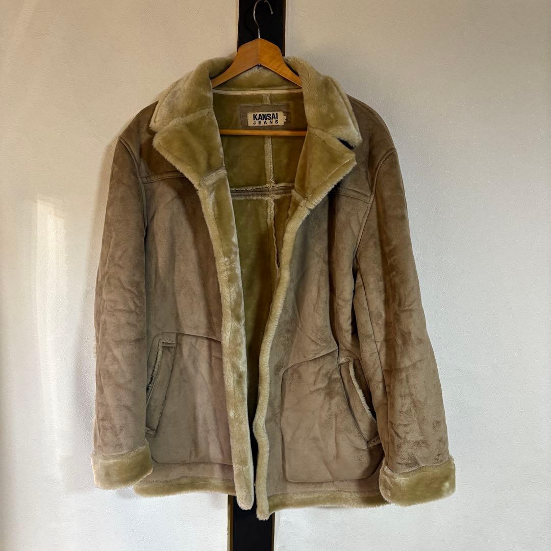 KANSAI JEANS ジャケット フェイクムートン Lサイズ - メルカリ