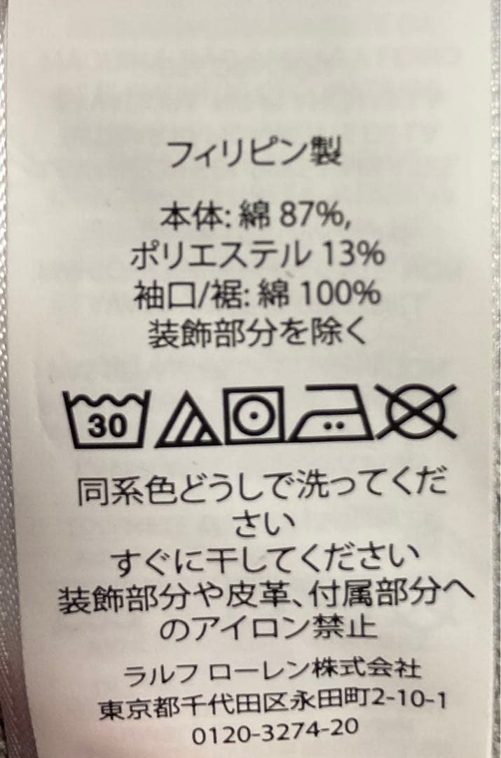 現行タグ ポロラルフローレン タイガー ワッペン プルオーバー
