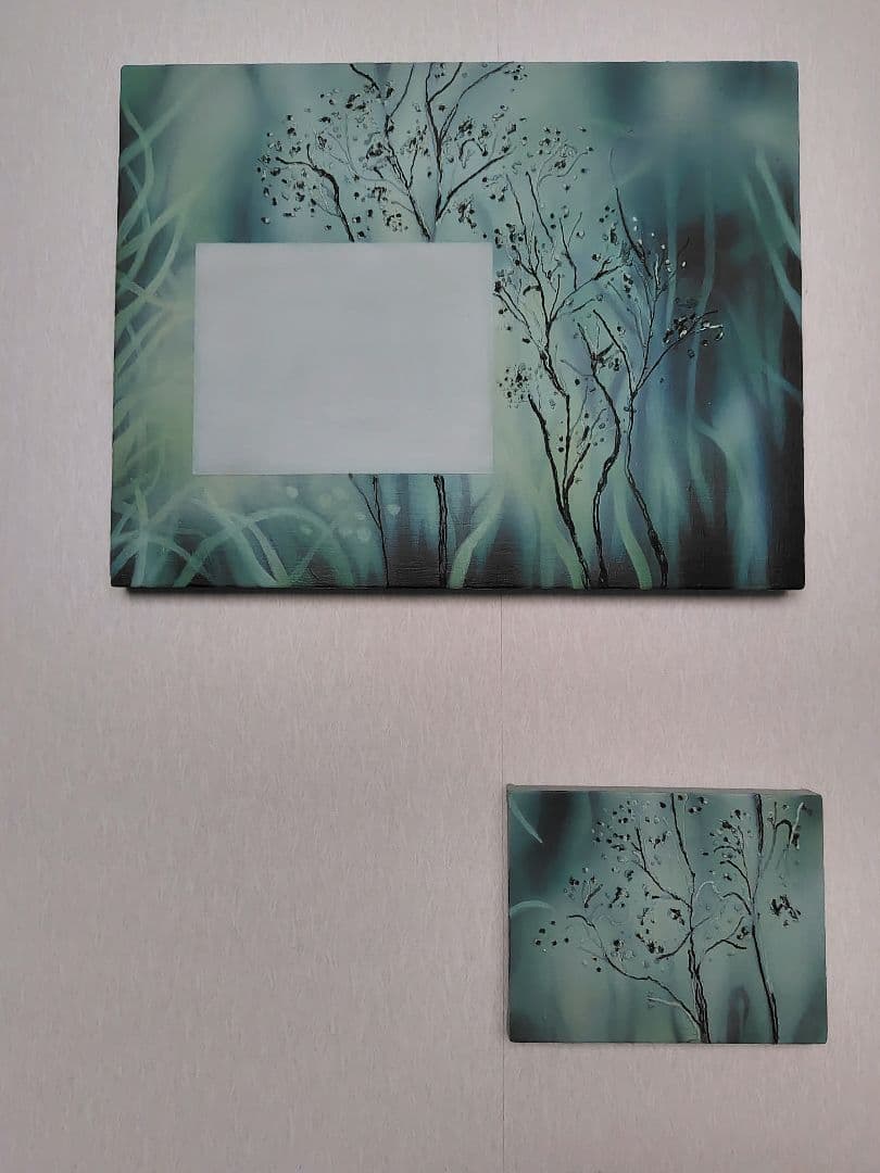 絵画 アクリル アート インテリア おしゃれ　風景画　植物　一点物　作家物　写実 Amazon.co.jp: アートパネル 3枚 北欧 シンプル 緑 植物 装飾画 植物