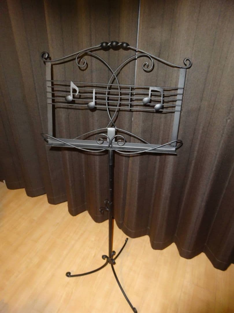 譜面台、アイアン、メニュースタンド、楽譜、アンティーク、音符