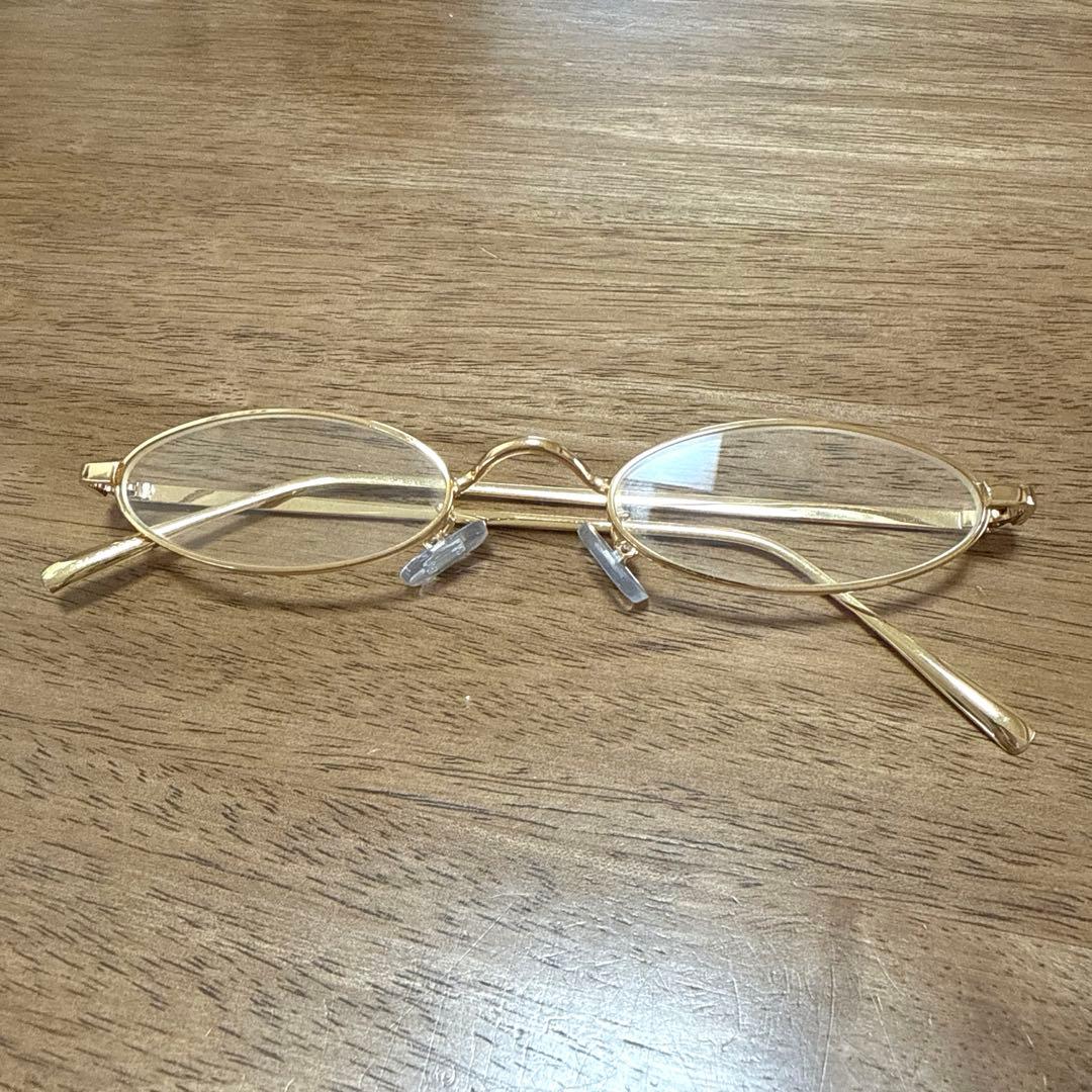 伊達メガネ ゴールドフレーム 眼鏡 サングラス メンズ レディース