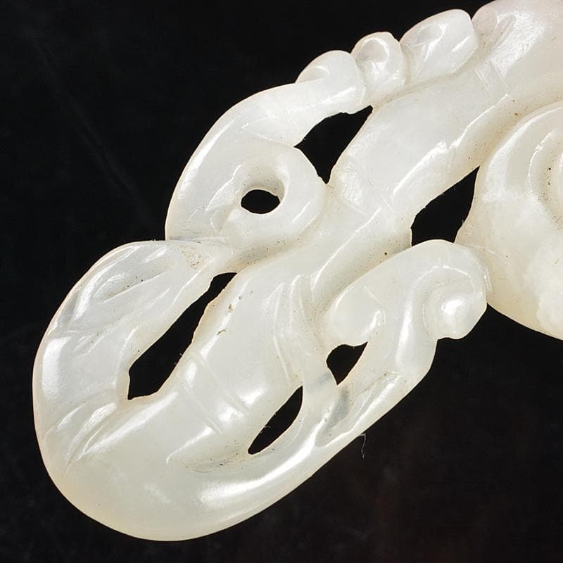 中国 玉石白玉彫刻 霊芝彫 根付 置物 V R5977E - メルカリ