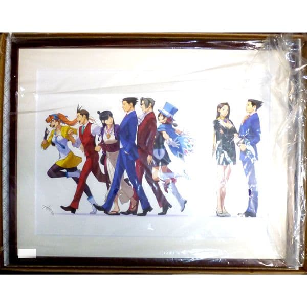 逆転裁判画廊　額装グラフィックアート　成歩堂　御剣　心音　真宵　王泥喜　みぬき イーカプコン |【オフィシャル商品】逆転裁判456 王泥喜セレクション