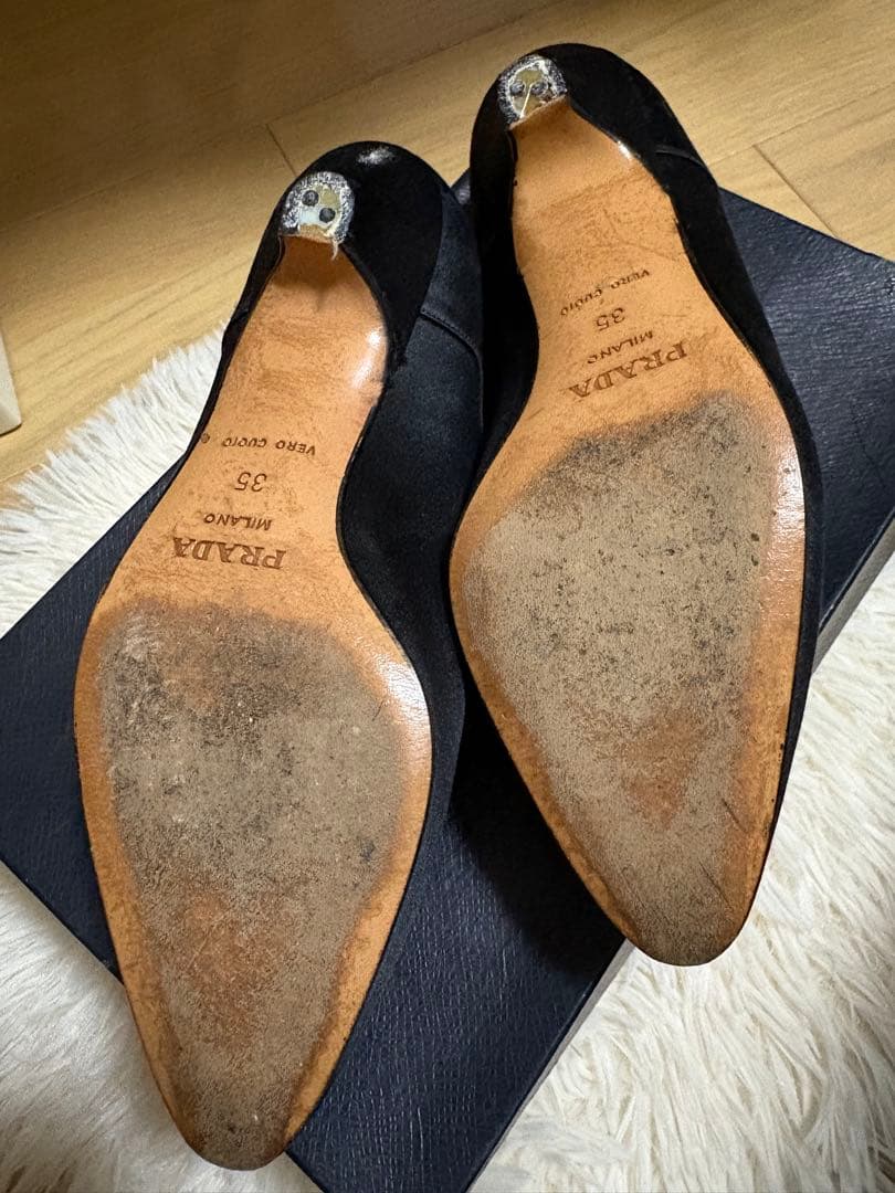♡PRADA♡サテン地ストラップパンプス 35 - メルカリ