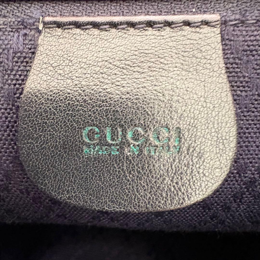 希少色オールドグッチバンブー巾着リュック緑ターンロック本革