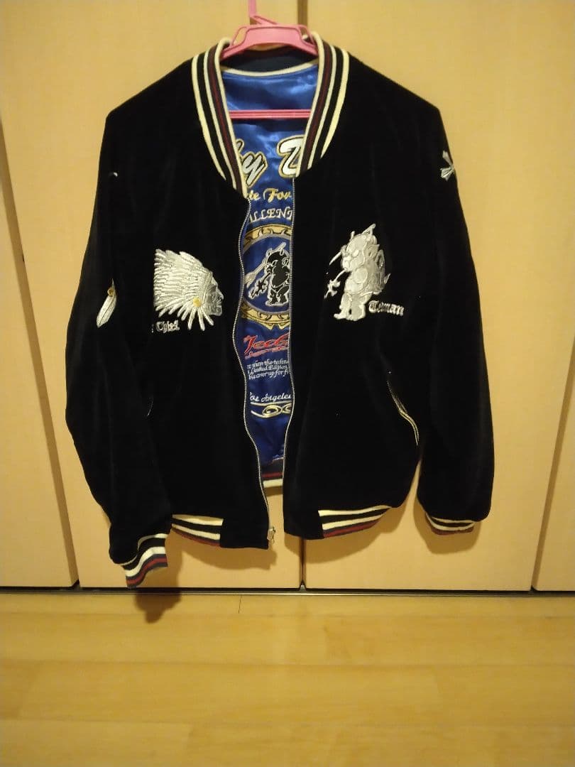 McTedman's Inc. スカジャン 黒と青リバーシブル TAION(タイオン) ジャパンスペシャル リバーシブル スカジャン ダウン