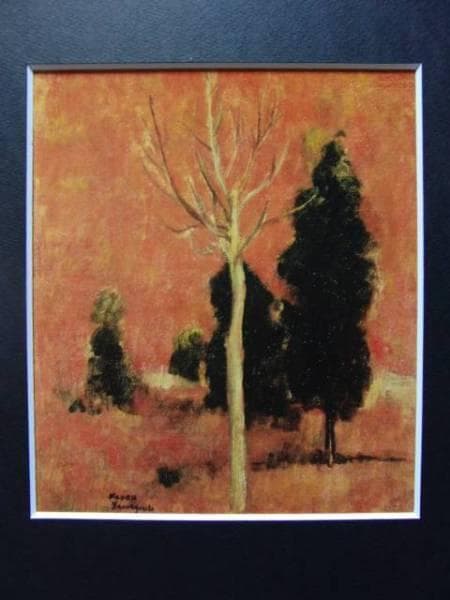 山口薫、富士のしゃくなげとうずらの、希少画集画、新品額装付