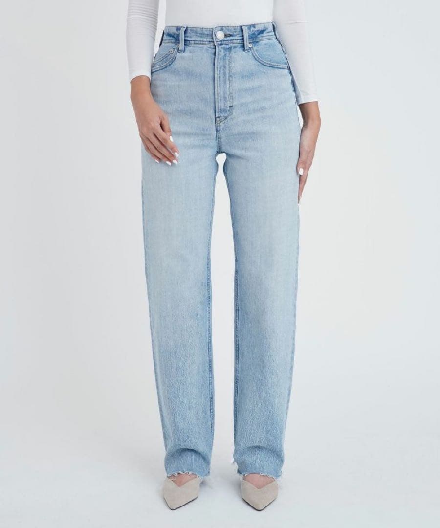 【美品】YANUK ヤヌーク ボーイズストレートLEA / COF デニム 23