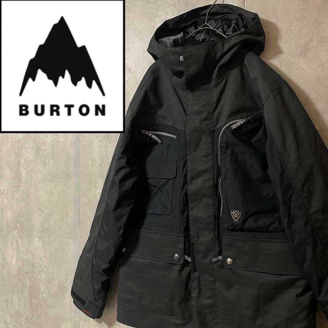 Burtonバートンスキーウェアスノーボードジャケットパーカーフード付黒ブラック