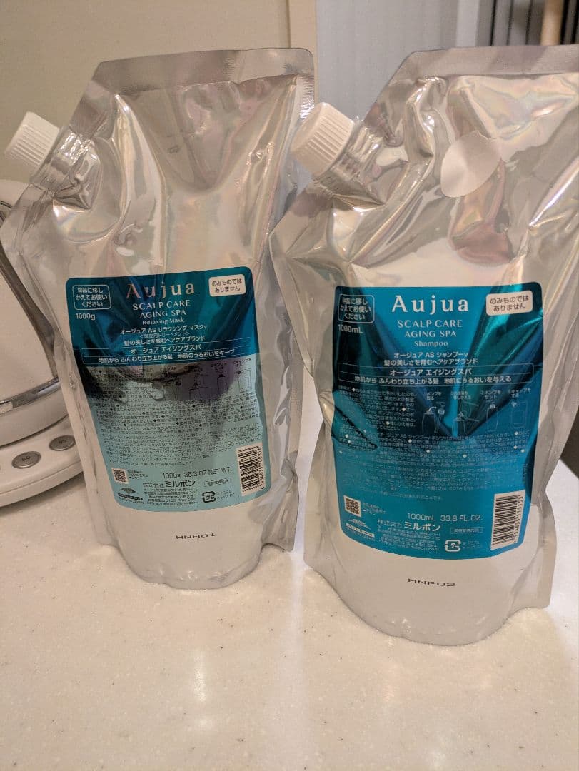 Aujua エイジングスパ 1000ml シャンプー＆セットマスクセット
