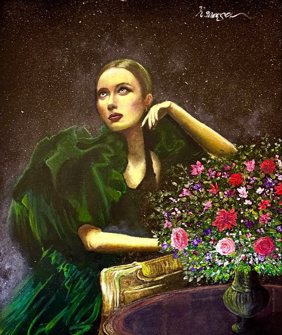 アクリル画 絵画 キャンバスF8号サイズ原画 額無し