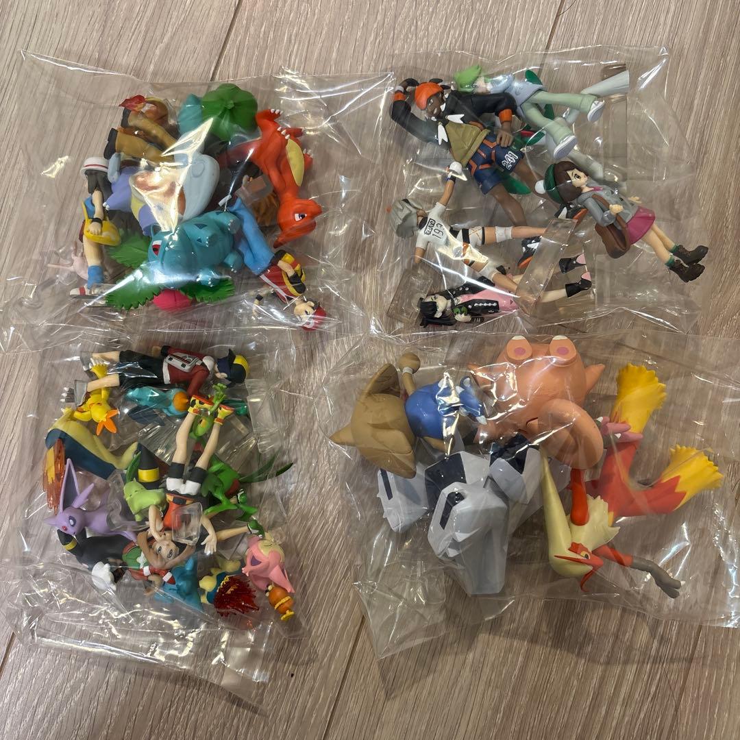 ポケモンスケールワールド　フィギュア　まとめ売り　リーフ、レッド、グリーン　等