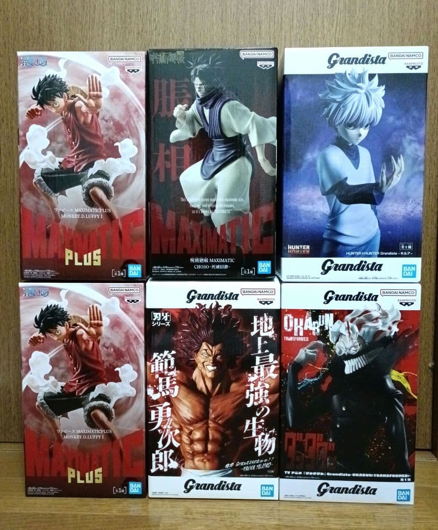 ルフィ 脹相 オカルン キルア 範馬勇次郎 フィギュア まとめ売り 6点 セット