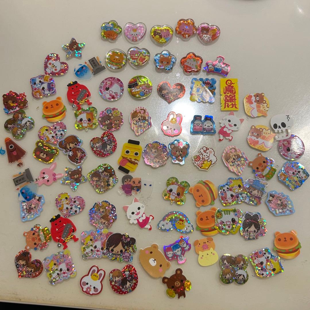 平成レトロシール フレークシールおはじきシール9個 - メルカリ