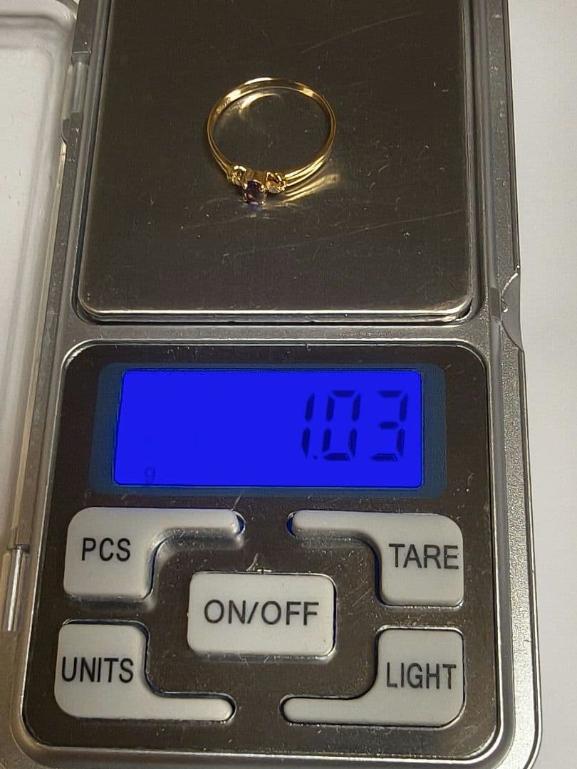 K18 アメシスト リング 約9号 1.03g