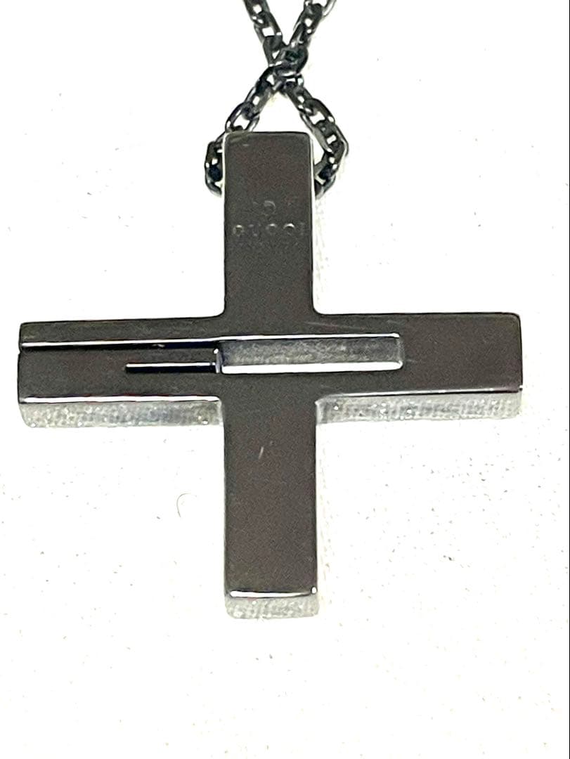 GUCCIネックレス クロスカットアウトGシルバー925 - グッチ ネックレス