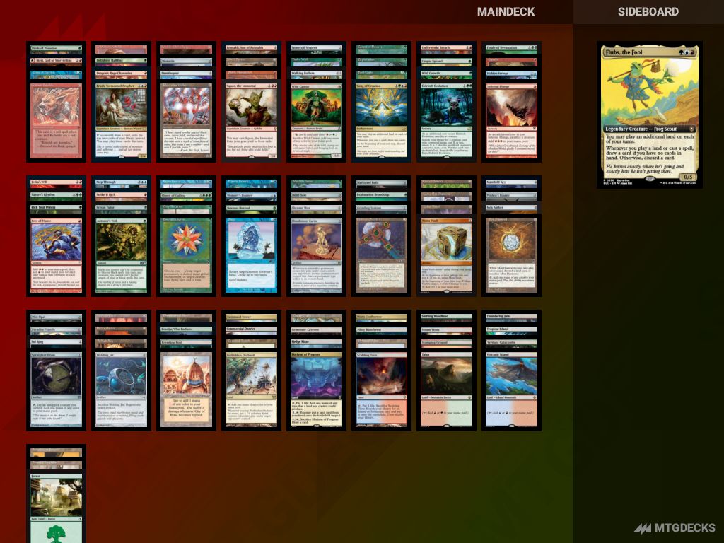 Commander Flubs, the Fool deck by Matthew Wiele • MTG DECKS