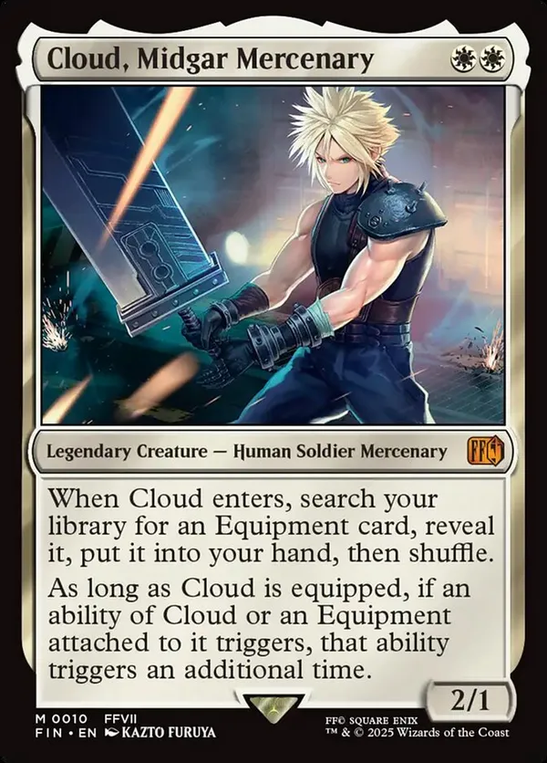 Cloud, Ex-SOLDIER (Borderless) (Surge Foil) • Commander: Final