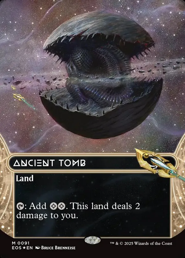 Ancient Tomb (0091) (Borderless) (Galaxy Foil) • Edge of