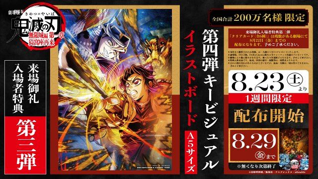 鬼滅の刃』新たな入場者特典、8月23日から配布決定「第4弾キー