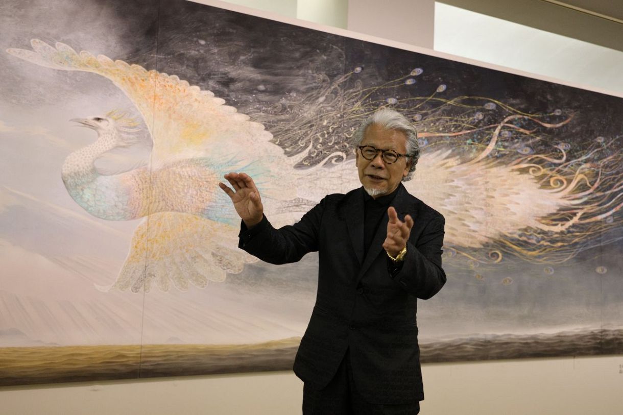 完成すれば全長約100メートル 日本画家・西田俊英さん制作中の