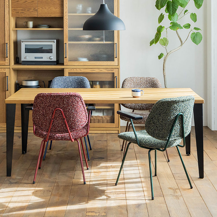 アボック ダイニングチェア 肘無 カラー脚| 家具・インテリア通販