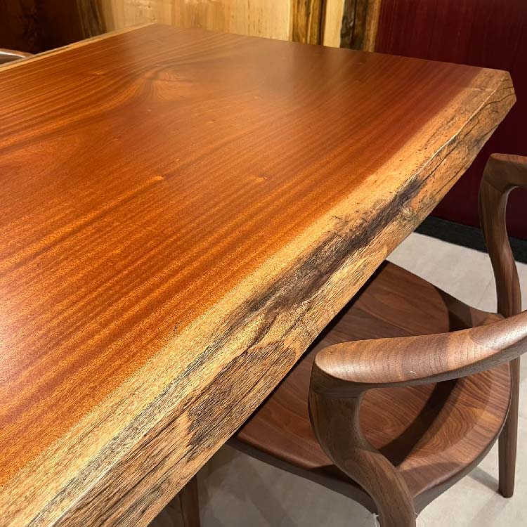 一枚板 サペリ(杢) 840-3/3-7-2 (W185cm) ダイニングテーブル