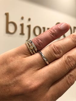 結婚指輪】Pt999 ダイヤモンド リング＜ “Wish upon a star®” カード